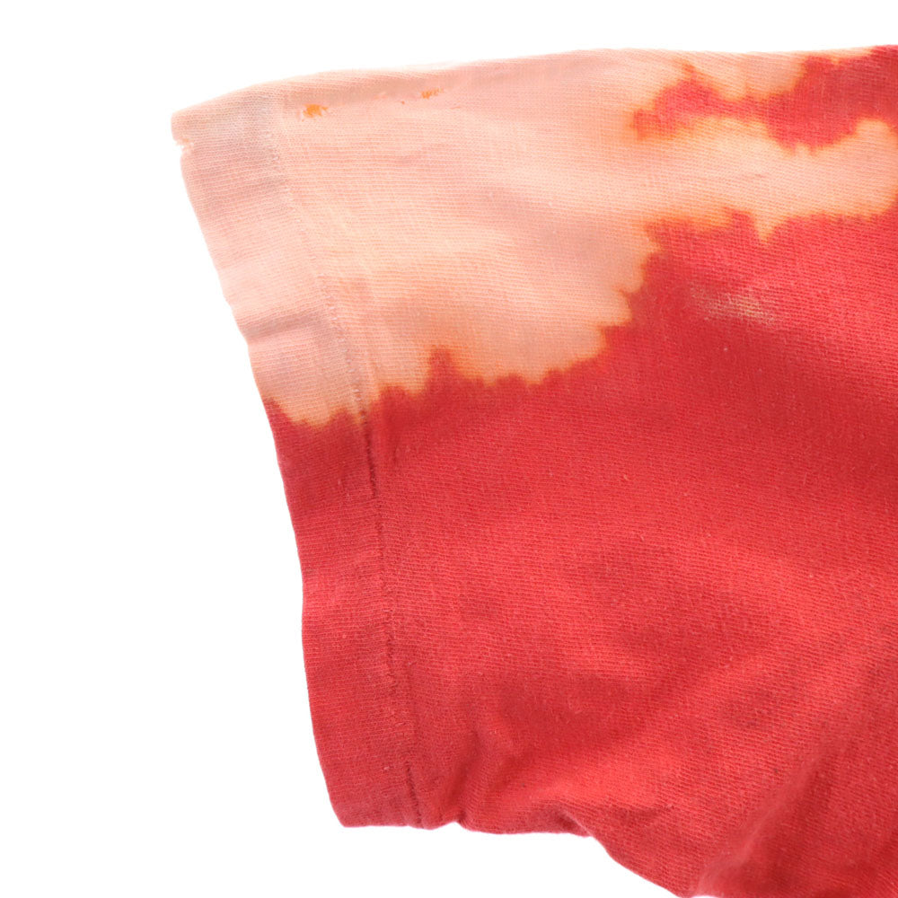 オールド 90s 半袖 シングルステッチ オールド Tシャツ レッド系 OLD ブリーチ ペイント メンズ