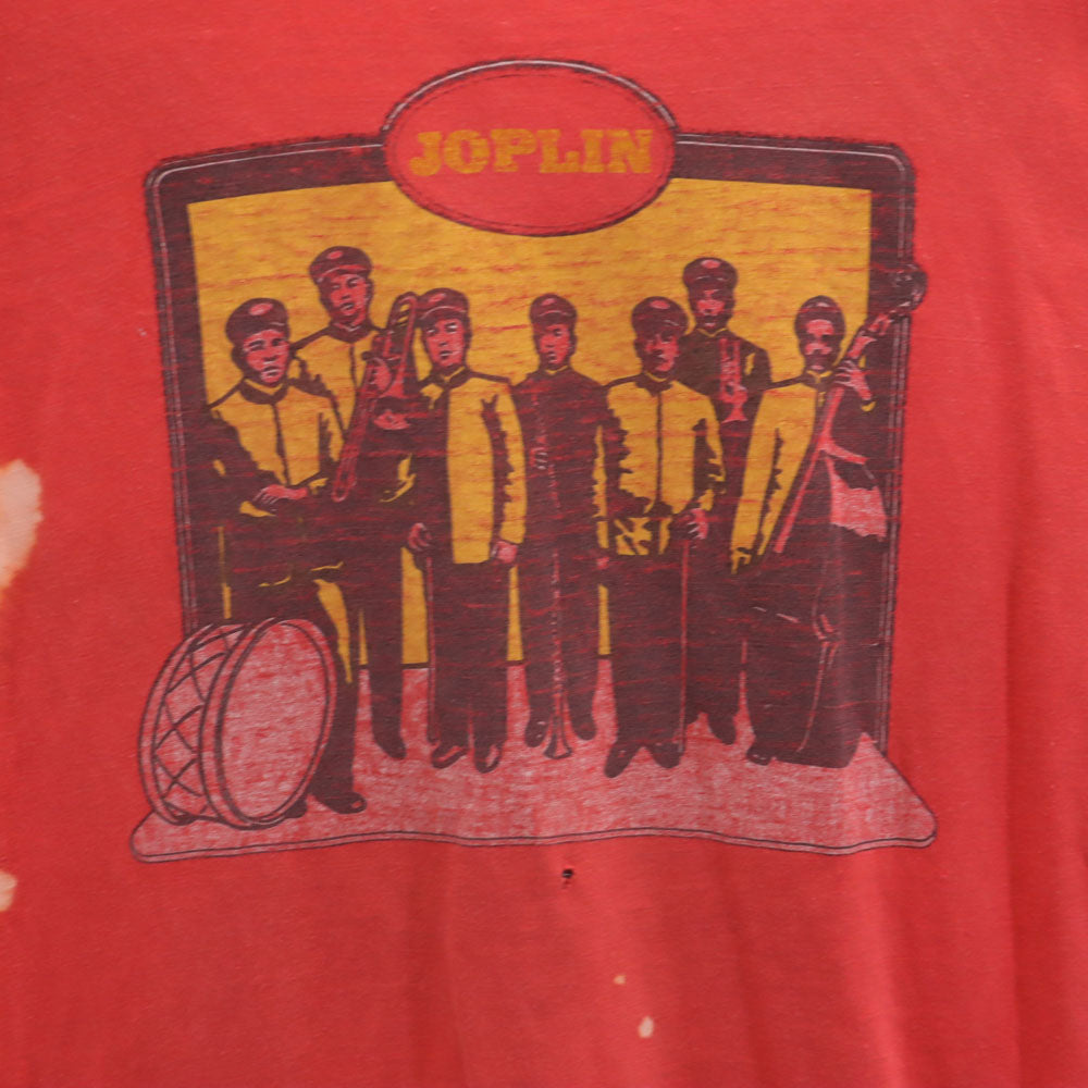 オールド 90s 半袖 シングルステッチ オールド Tシャツ レッド系 OLD ブリーチ ペイント メンズ