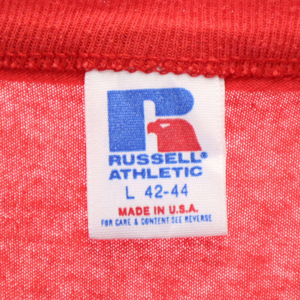 ラッセルアスレチック 90s USA製 半袖 シングルステッチ オールド Tシャツ L レッド RUSSELL ATHLETIC メンズ