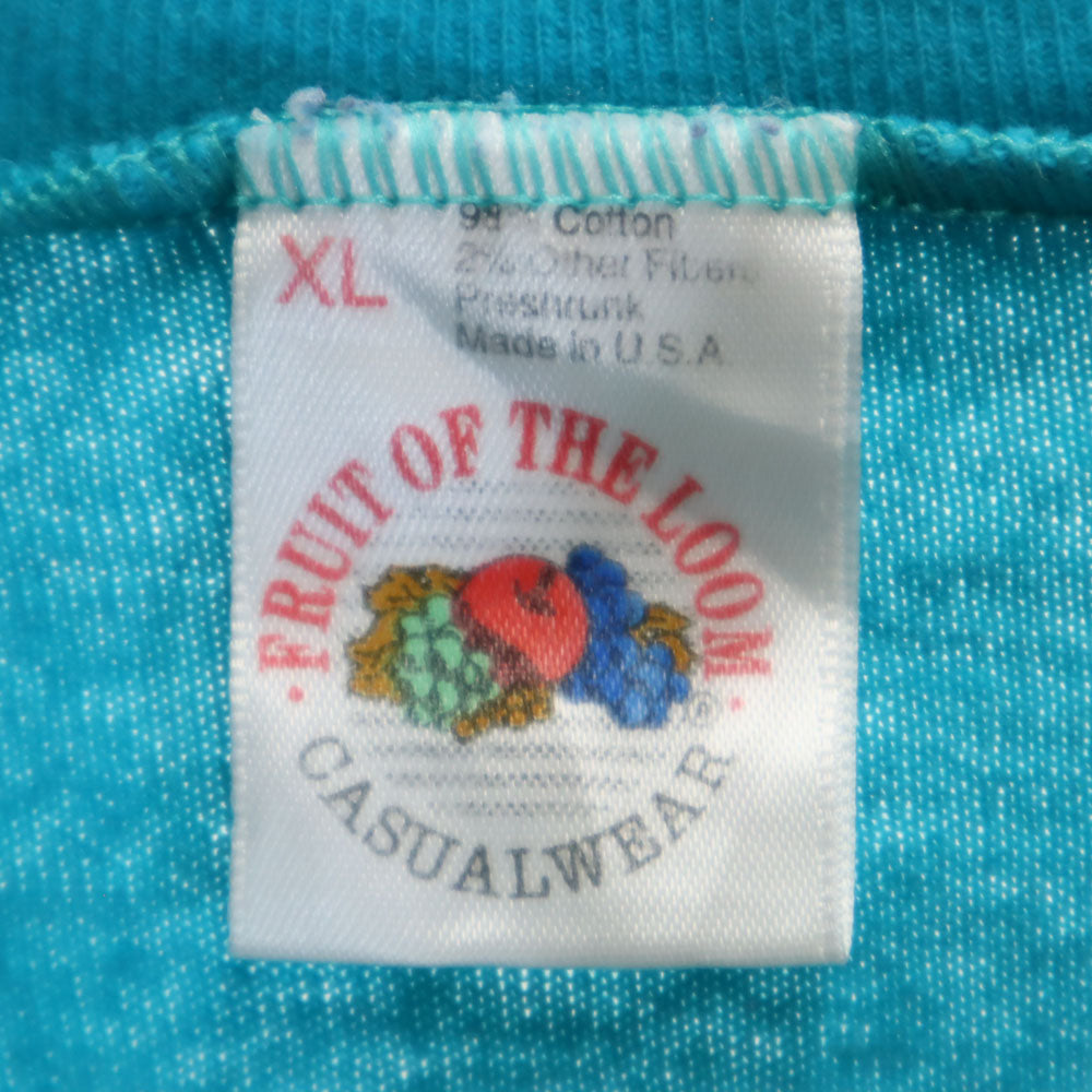 FRUIT OF THE LOOM フルーツオブザルーム 90s USA製 オールド 長袖 ハイネック Tシャツ XL グリーン系 ロンT メンズ