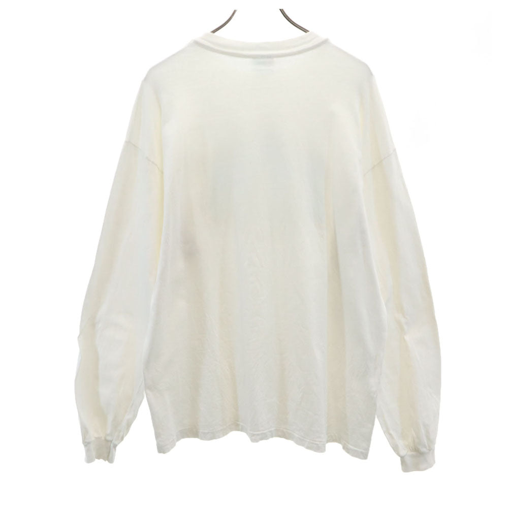 Hanes ヘインズ 90s USA製 オールド 長袖 シングルステッチ Tシャツ XL ホワイト BEEFY-T ロンT メンズ