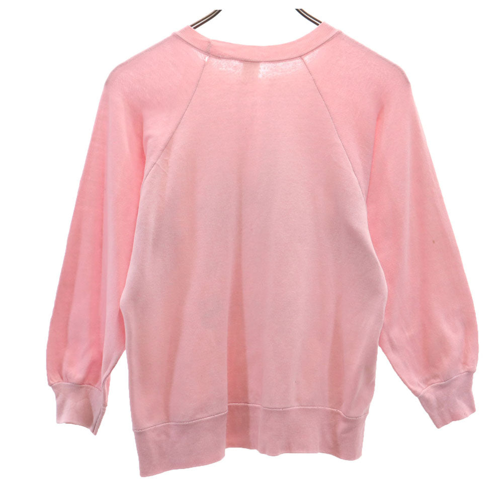 OLD オールド 80s 90s USA製 長袖 スウェット トレーナー S ピンク レディース