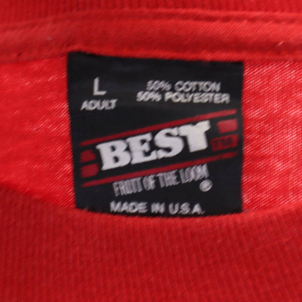 FRUIT OF THE LOOM フルーツオブザルーム 90s USA製 オールド 長袖 シングルステッチ Tシャツ L レッド BEST ロンT メンズ