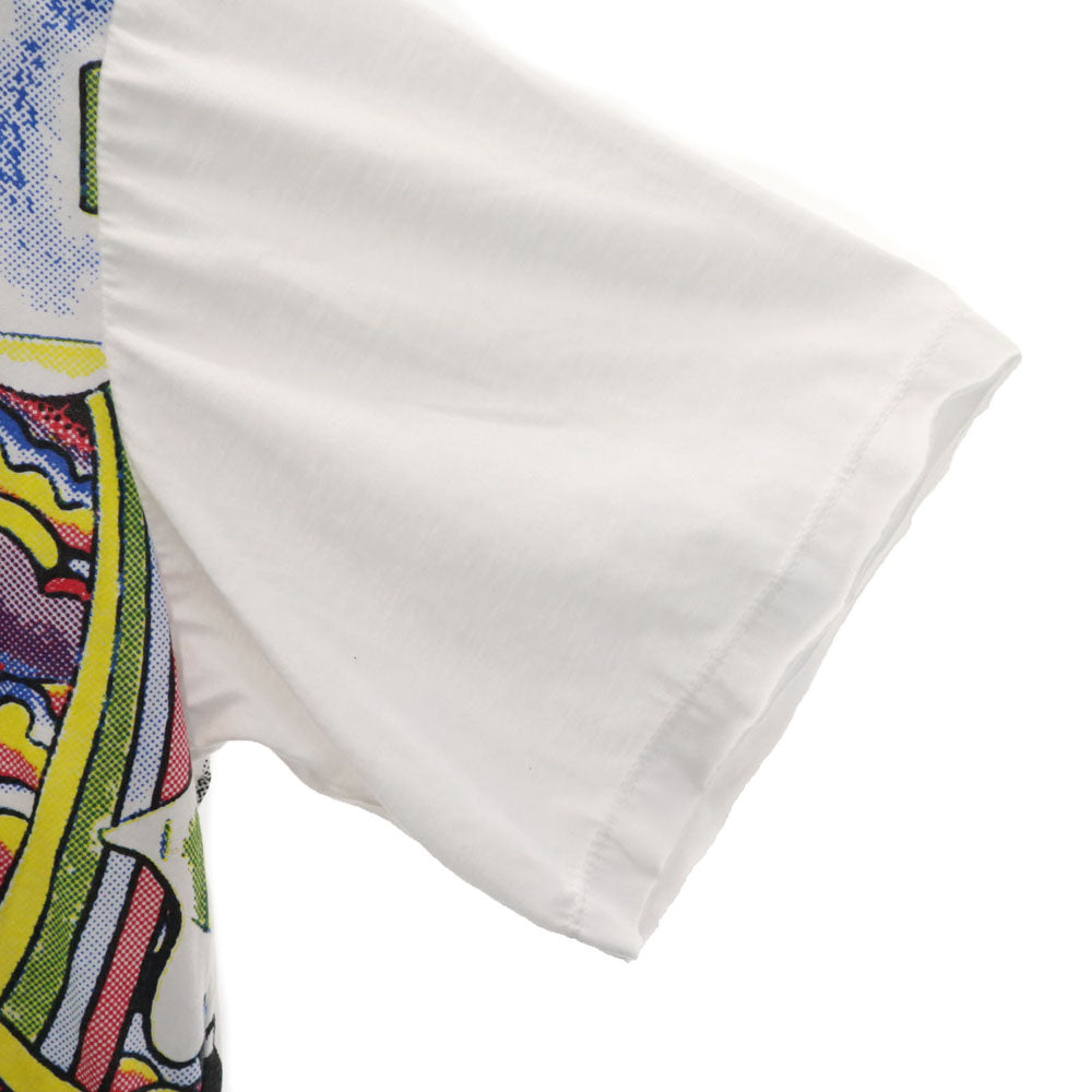 MIRROR ビートルズ ジョンレノン 半袖 Tシャツ XL ホワイト MIRROR カットオフ加工 アート The Beatles メンズ