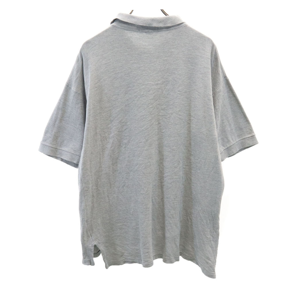 ポロバイラルフローレン USA製 半袖 ポロシャツ L グレー Polo by Ralph Lauren 鹿の子 メンズ