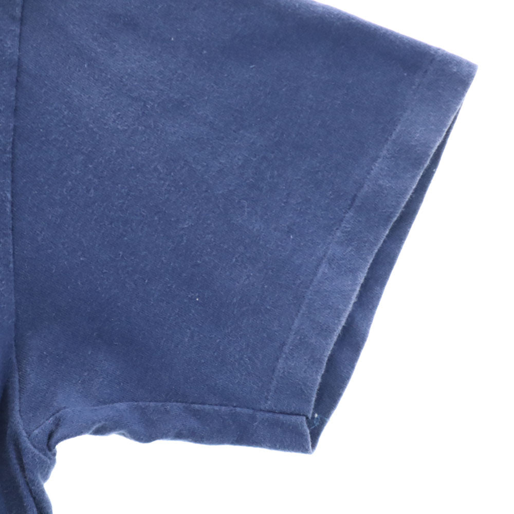 Town&Country タウンアンドカントリー 90s USA製 オールド シングルステッチ バックプリント 半袖 Tシャツ M ネイビー メンズ