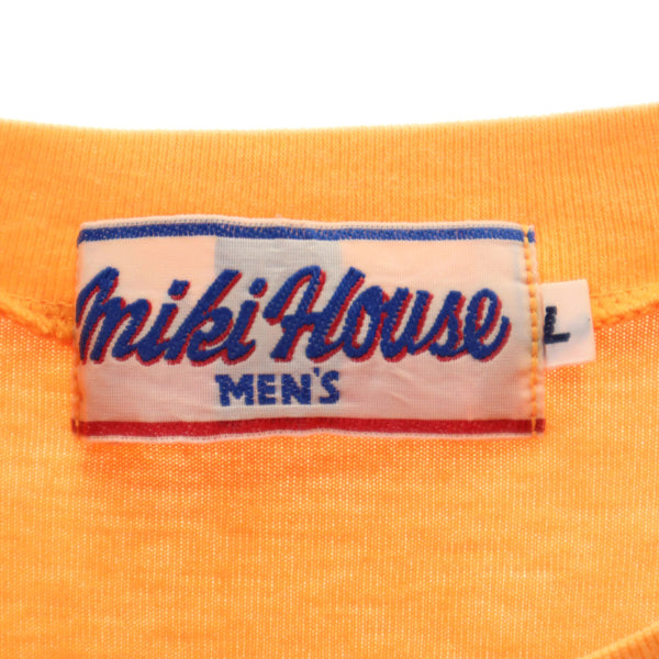 ミキハウス 日本製 半袖 Tシャツ L オレンジ mikihouse メンズ