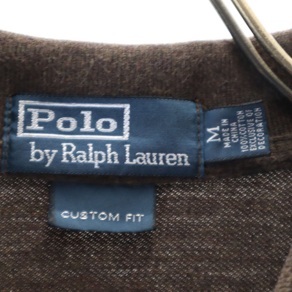 ポロバイラルフローレン 半袖 ポロシャツ M ブラウン Polo by Ralph Lauren CUSTOM FIT メンズ