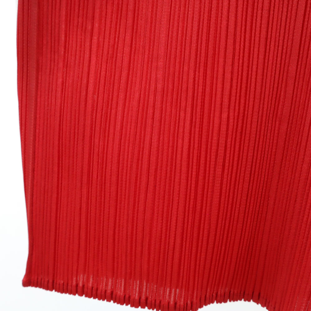PLEATS PLEASE プリーツプリーズ 90s イッセイミヤケ 日本製 オールド タンクトップ 3 赤 ISSEY MIYAKE カットソー レディース