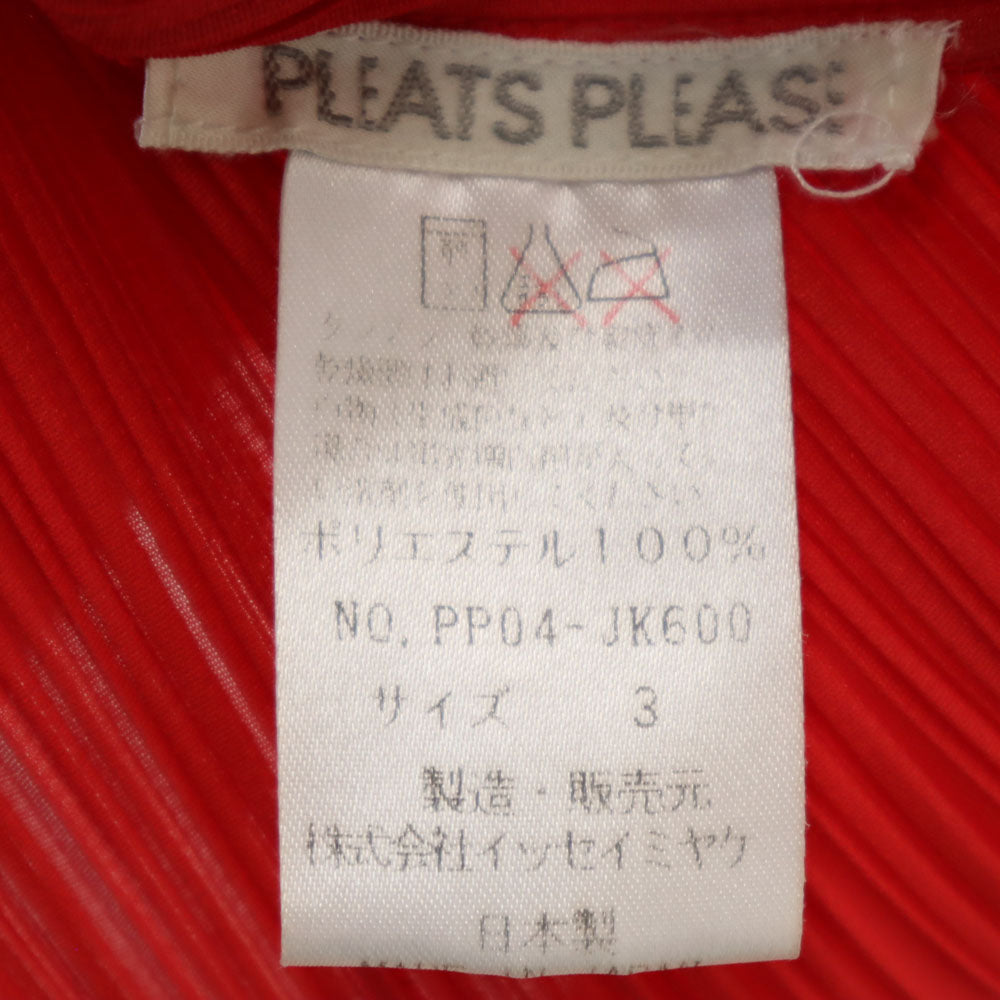 PLEATS PLEASE プリーツプリーズ 90s イッセイミヤケ 日本製 オールド タンクトップ 3 赤 ISSEY MIYAKE カットソー レディース
