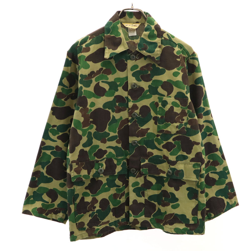 レンジャー 70s ヴィンテージ シャツジャケット ダックハンターカモ ミリタリージャケット S カーキ 迷彩 メンズ