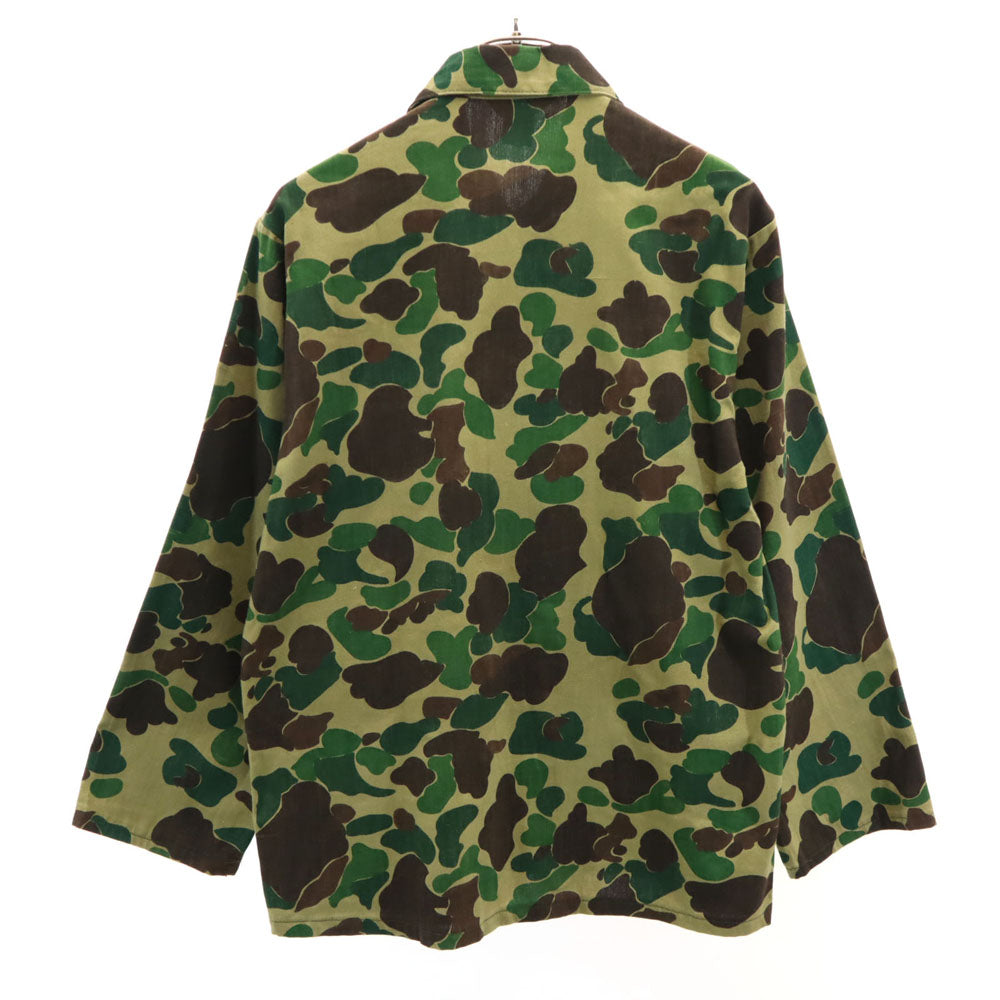 レンジャー 70s ヴィンテージ シャツジャケット ダックハンターカモ ミリタリージャケット S カーキ 迷彩 メンズ