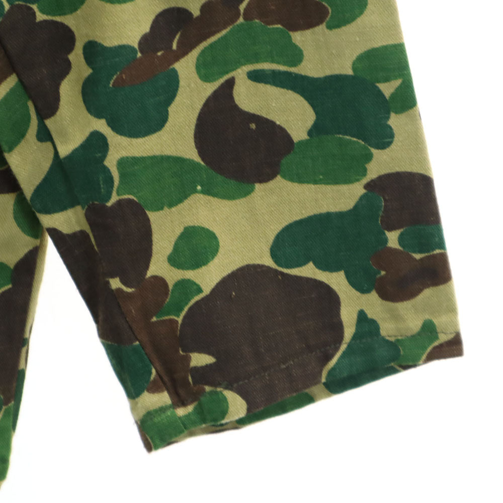 レンジャー 70s ヴィンテージ シャツジャケット ダックハンターカモ ミリタリージャケット S カーキ 迷彩 メンズ