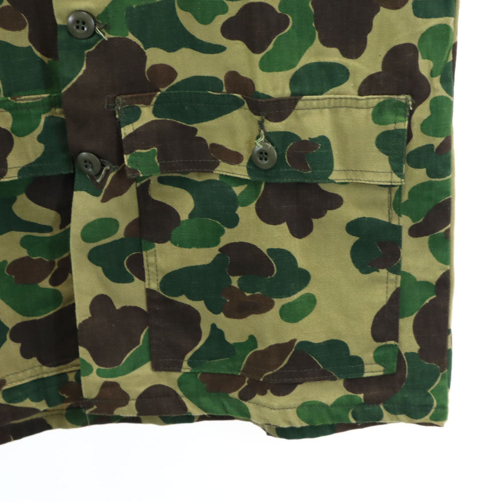 レンジャー 70s ヴィンテージ シャツジャケット ダックハンターカモ ミリタリージャケット S カーキ 迷彩 メンズ