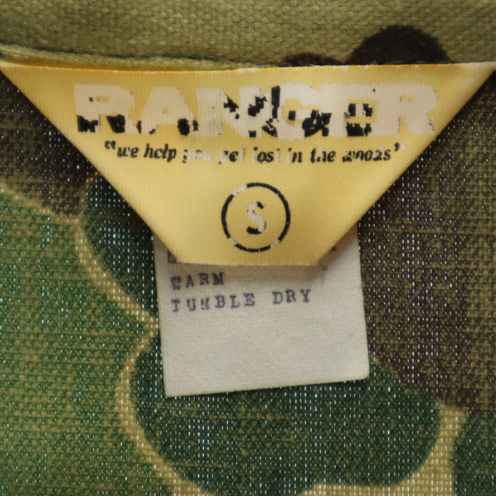 レンジャー 70s ヴィンテージ シャツジャケット ダックハンターカモ ミリタリージャケット S カーキ 迷彩 メンズ