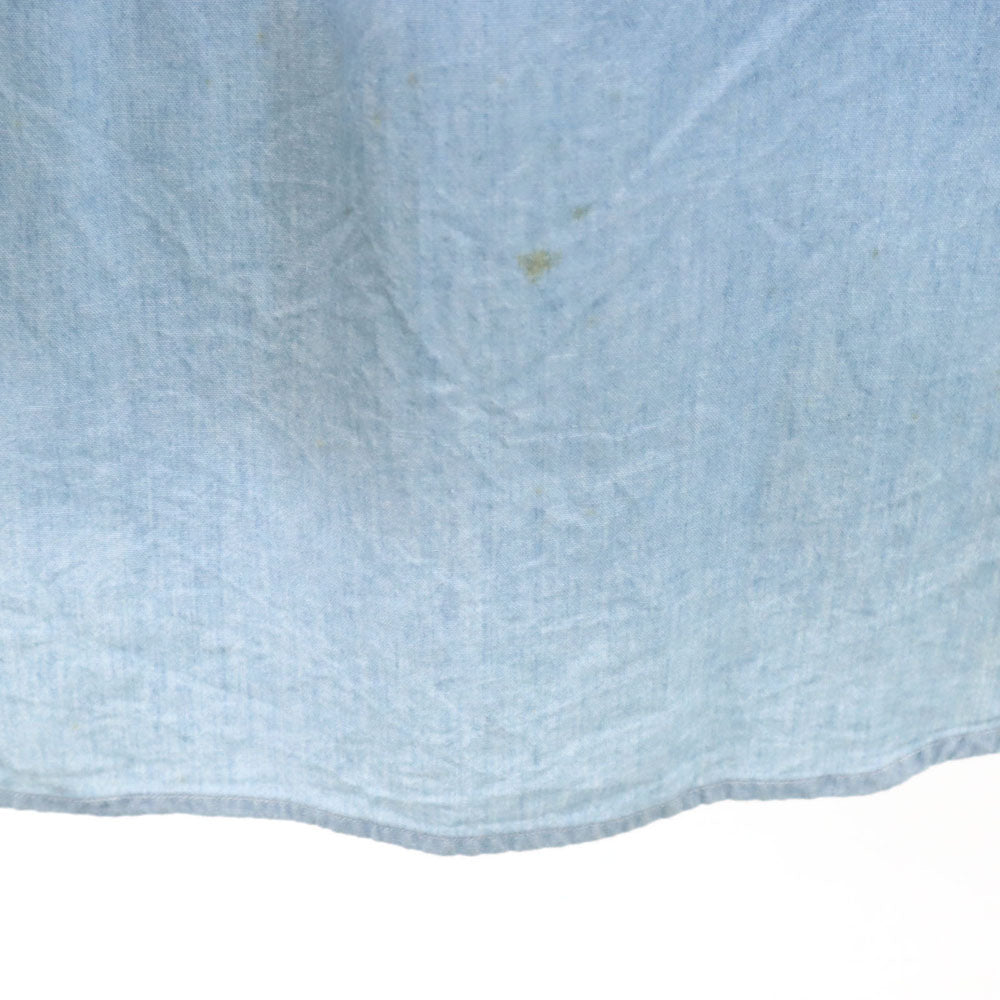 RALPH LAUREN ラルフローレン 90s オールド ポロベア 長袖 シャンブレーシャツ L ブルー メンズ