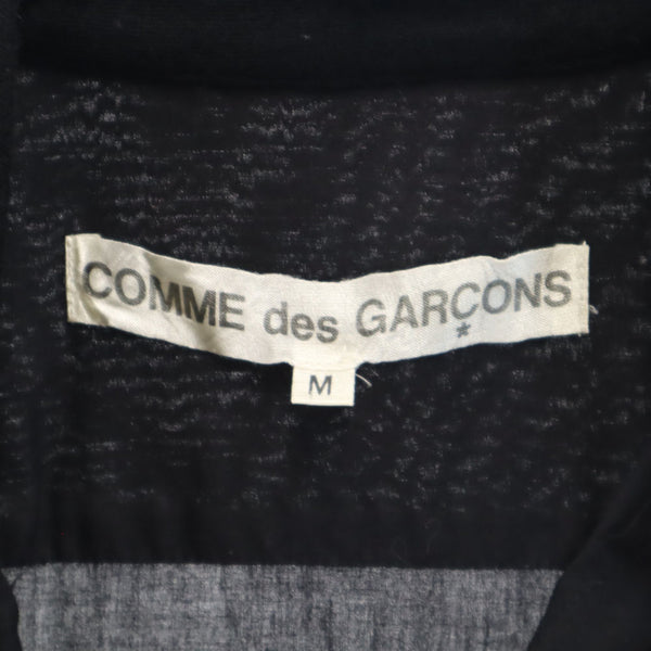 コムデギャルソン 00s 2000年 日本製 花柄刺繍 長袖 シャツ M ブラック COMME des GARCONS ブラウス レディース