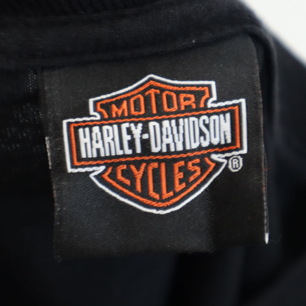 HARLEY DAVIDSON ハーレーダビッドソン 00s スカル 長袖 Tシャツ M ブラック ロンT メンズ