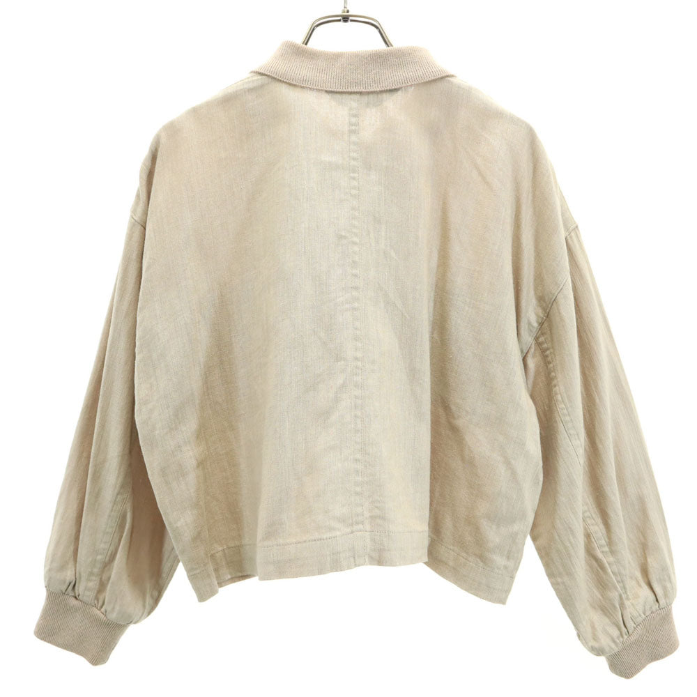 miss chloe ミスクロエ 日本製 リネンブレンド ショート丈 ブルゾン 40 ベージュ ジャケット レディース