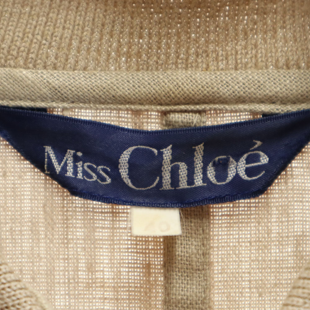 miss chloe ミスクロエ 日本製 リネンブレンド ショート丈 ブルゾン 40 ベージュ ジャケット レディース