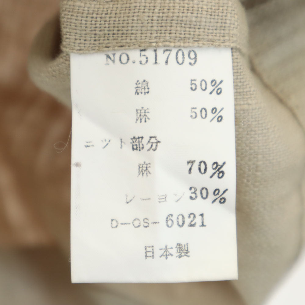 miss chloe ミスクロエ 日本製 リネンブレンド ショート丈 ブルゾン 40 ベージュ ジャケット レディース