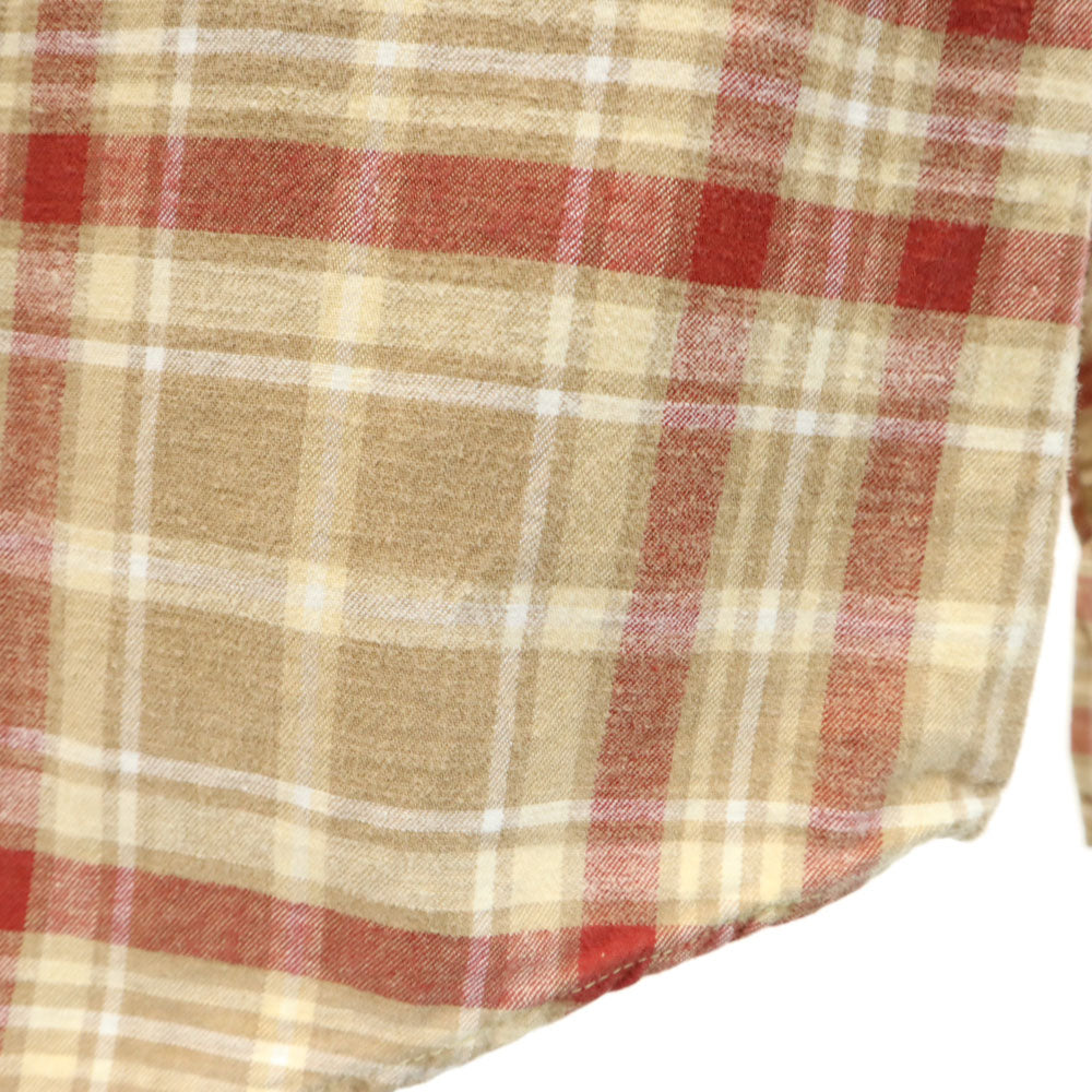 KENNINGTON ケニントン 70s 80s ヴィンテージ チェック 長袖 ウエスタンシャツ L ブラウン系 メンズ