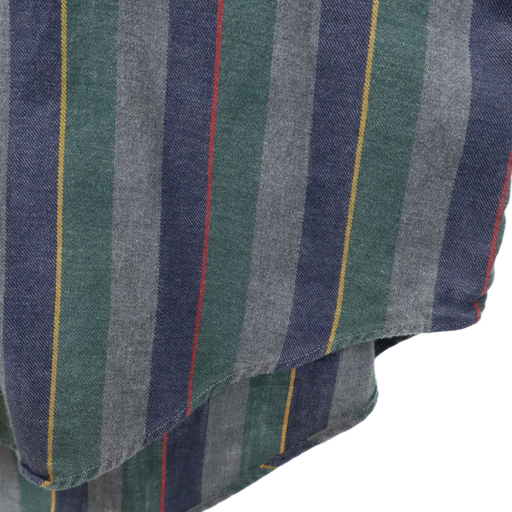 GAP ギャップ 90s オールド ストライプ 長袖 ボタンダウンシャツ M グレー系 メンズ