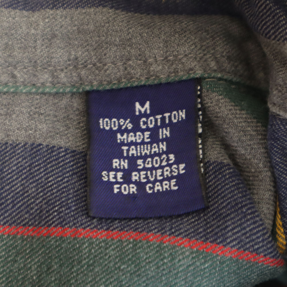 GAP ギャップ 90s オールド ストライプ 長袖 ボタンダウンシャツ M グレー系 メンズ