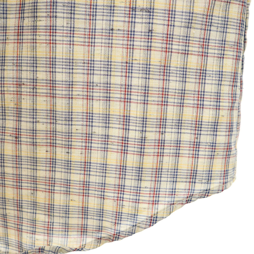 Lee リー 80s USA製 ヴィンテージ チェック 長袖 ウエスタンシャツ ベージュ系 メンズ