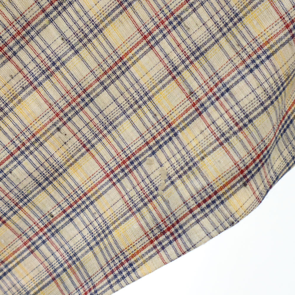 Lee リー 80s USA製 ヴィンテージ チェック 長袖 ウエスタンシャツ ベージュ系 メンズ