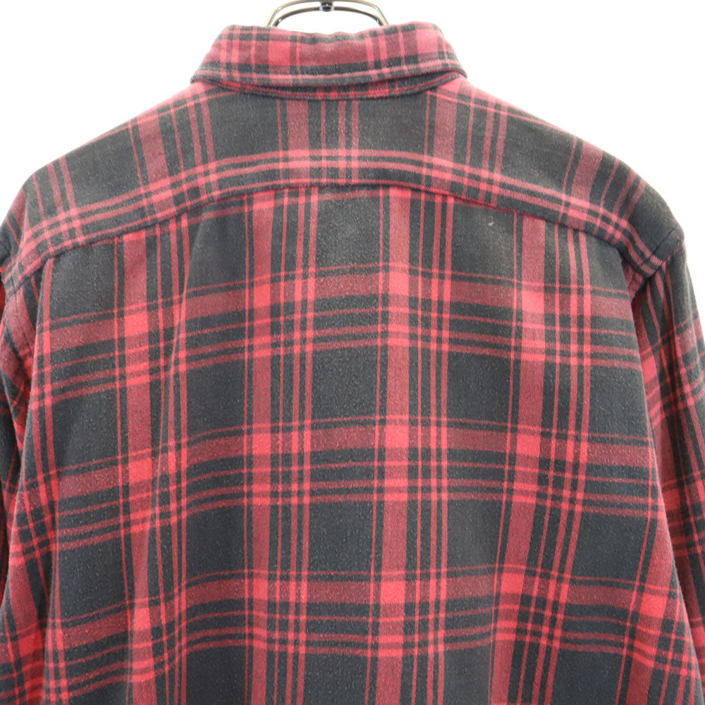 L.L.Bean エルエルビーン 80s アウトドア USA製 ヴィンテージ チェック柄 長袖 ボタンダウンシャツ S レッド レディース