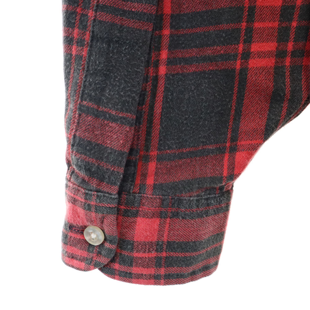 L.L.Bean エルエルビーン 80s アウトドア USA製 ヴィンテージ チェック柄 長袖 ボタンダウンシャツ S レッド レディース