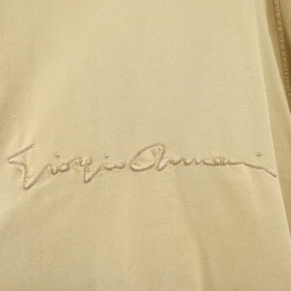 GIORGIO ARMANI ジョルジオアルマーニ 80s 90s オールド 長袖 スウェットパーカー M ベージュ LE COLLEZIONI プルオーバー メンズ