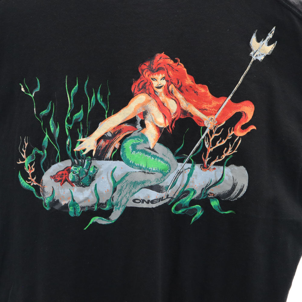 オニール 90s 日本製 オールド バックプリント 半袖 Tシャツ LL ブラック O'NEILL メンズ