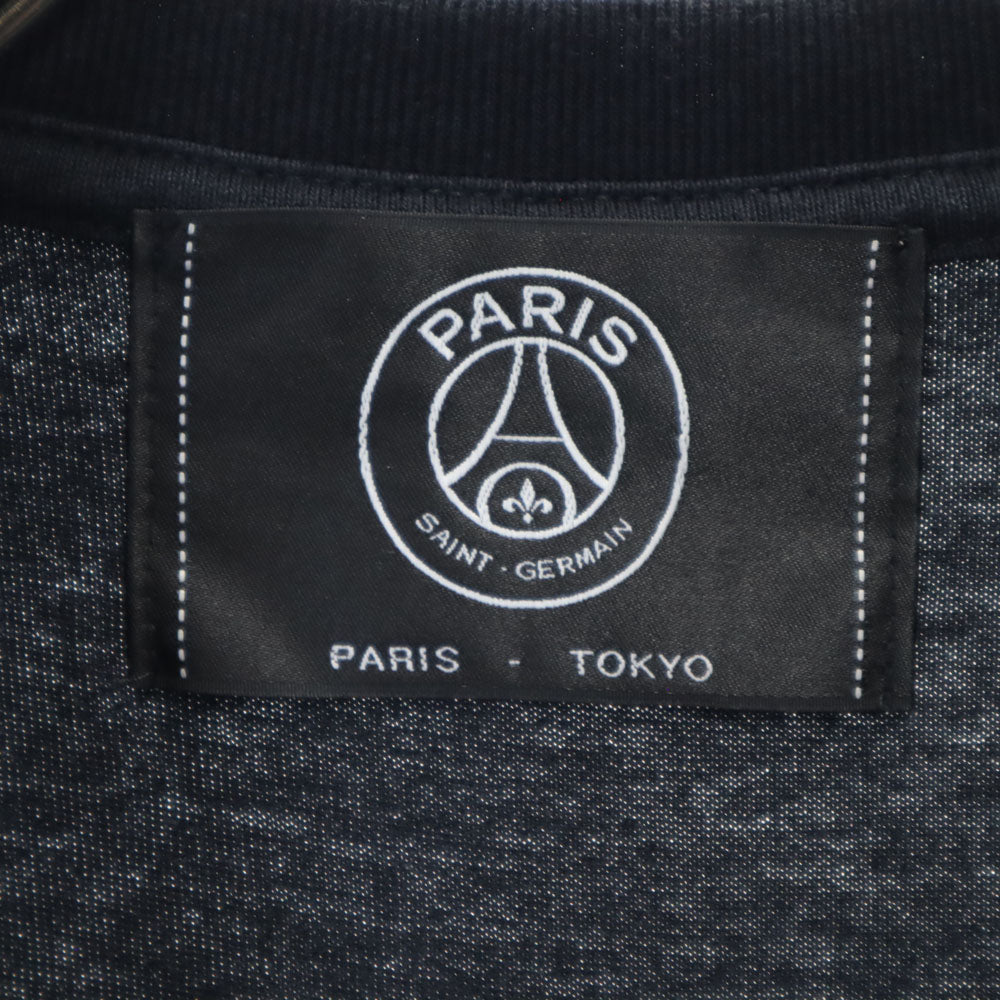 Paris Saint-Germain パリサンジェルマン バック刺繍 半袖 Tシャツ M ブラック メンズ