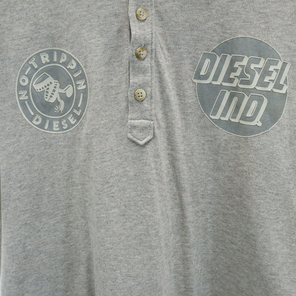 ディーゼル 半袖 ポロシャツ M グレー系 DIESEL 鹿の子 メンズ