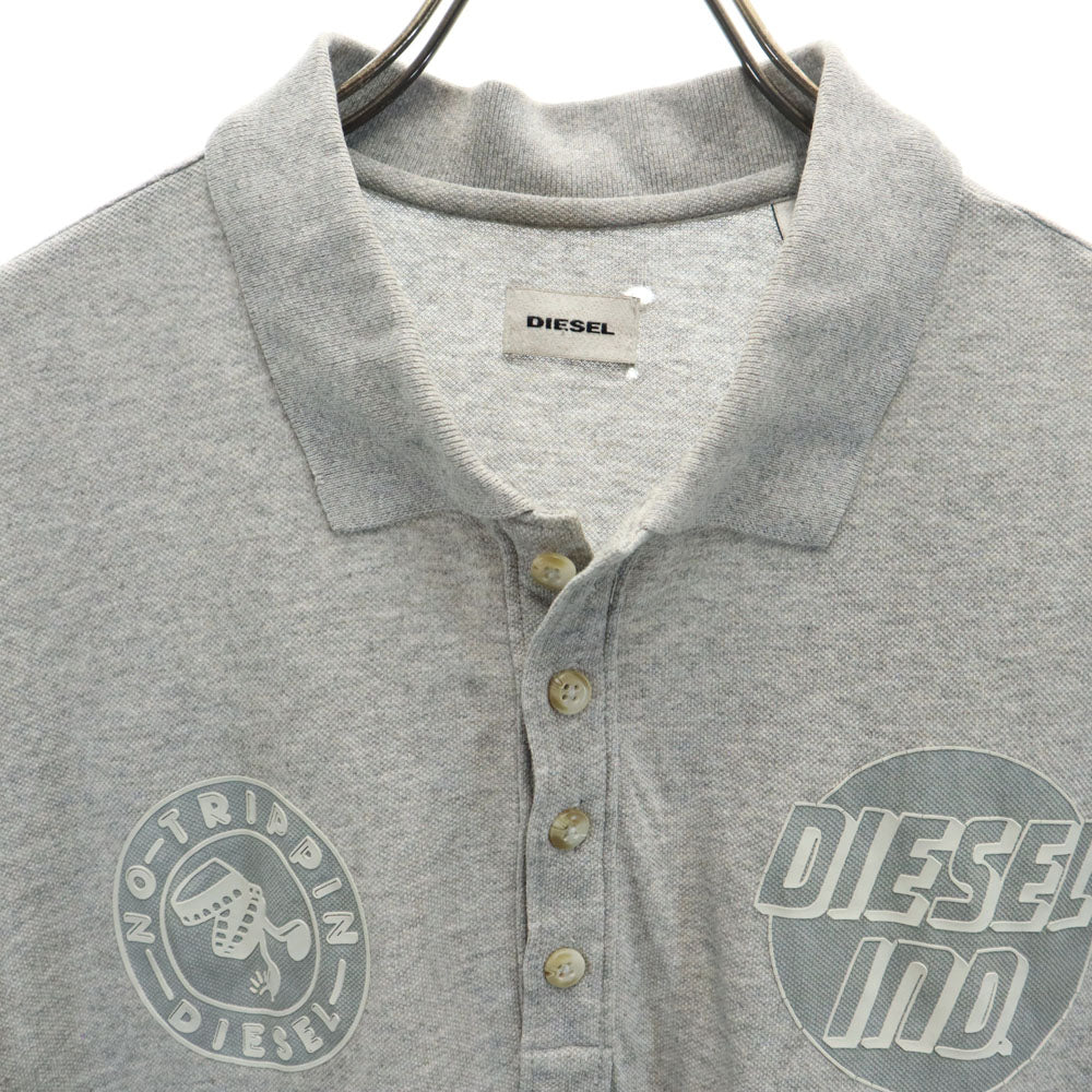 ディーゼル 半袖 ポロシャツ M グレー系 DIESEL 鹿の子 メンズ