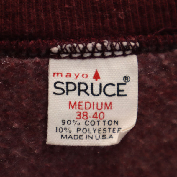 メイヨースプルース 70s USA製 ヴィンテージ 半袖 Tシャツ M レッド系 MAYO SPRUCE 裏起毛 レディース