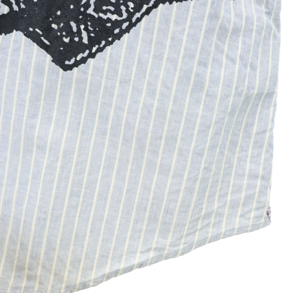 ポールスミスロンドン 日本製 ストライプ柄 長袖 シャツ M グレー系 Paul Smith LONDON メンズ