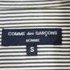 コムデギャルソンオム 日本製 ストライプ柄 長袖 ボタンダウンシャツ S ホワイト 他 COMME des GARCONS HOMME メンズ