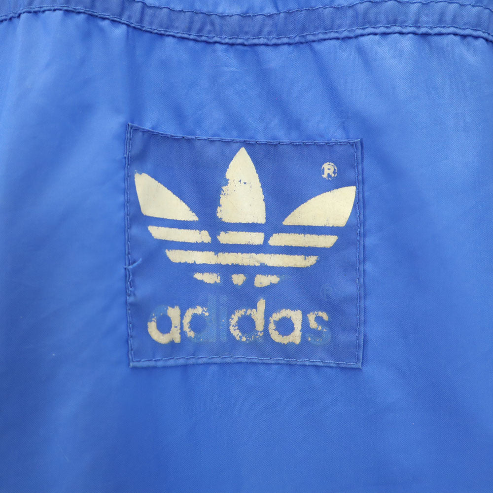 adidas アディダス 80s ヴィンテージ トレフォイルロゴ ウインドブレーカー M ブルー ジャケット メンズ