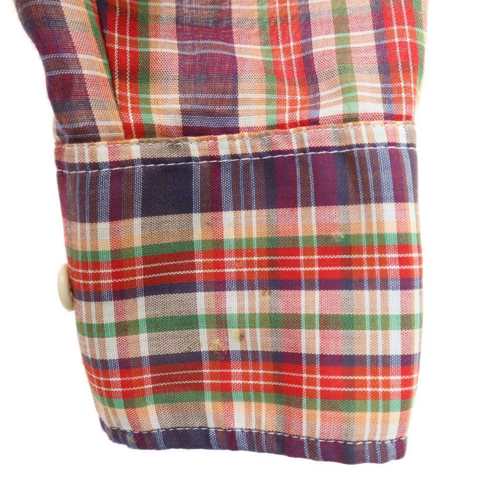 Levi's リーバイス 70s USA製 ヴィンテージ サドルマン チェック柄 長袖 シャツ レッド 他 メンズ