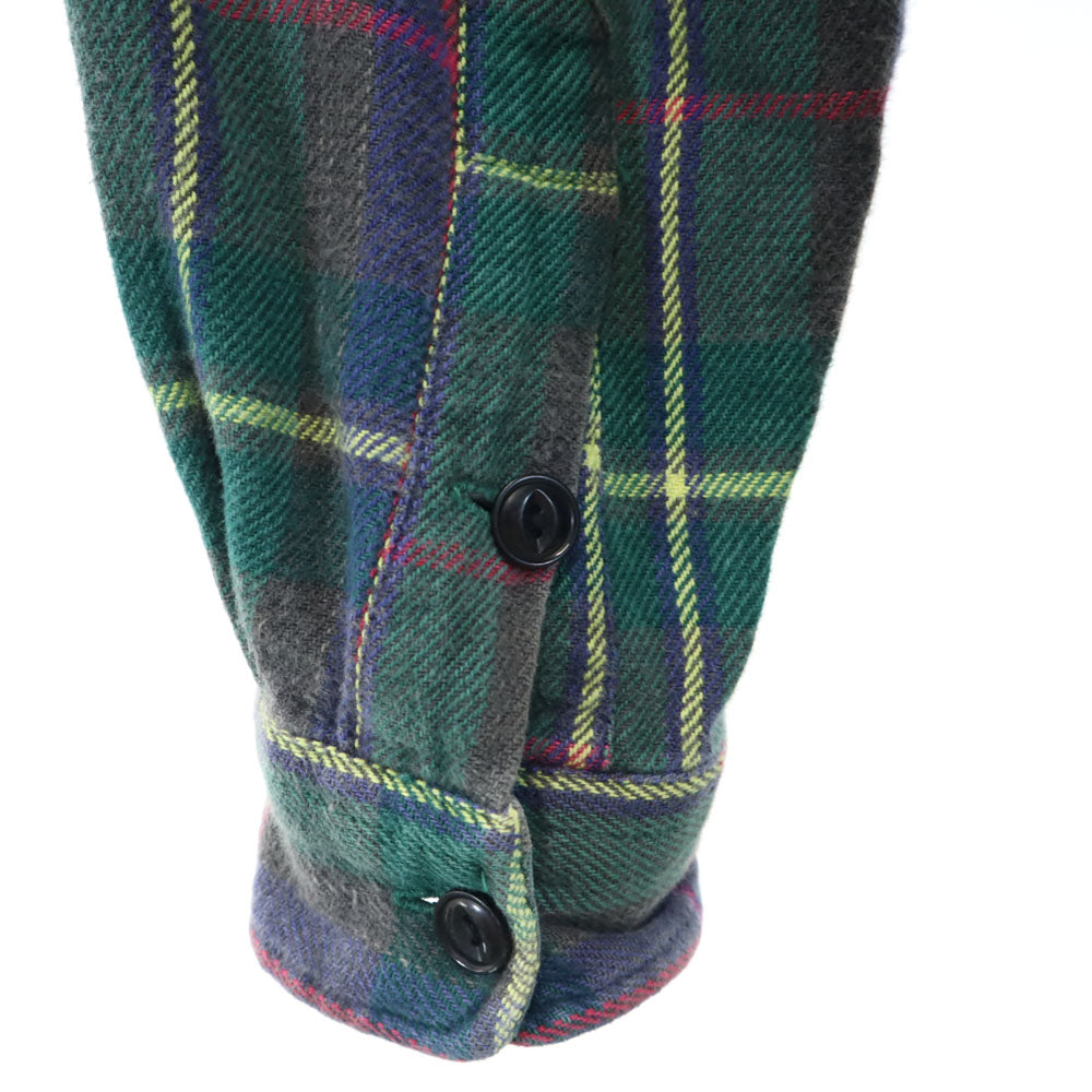 RRL 90s 初期タグ 赤3星 オールド チェック柄 長袖 ネルシャツ L グリーン 他 ダブルアールエル RALPH LAUREN ラルフローレン メンズ