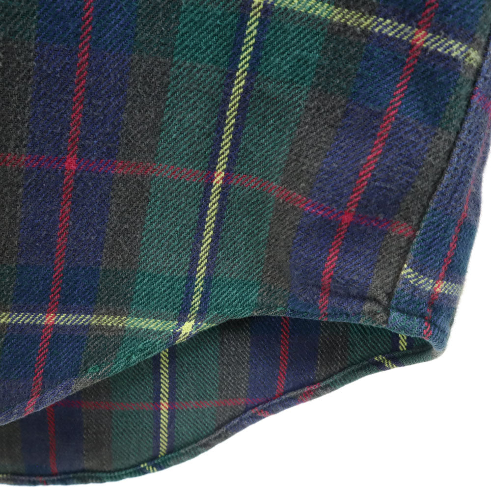 RRL 90s 初期タグ 赤3星 オールド チェック柄 長袖 ネルシャツ L グリーン 他 ダブルアールエル RALPH LAUREN ラルフローレン メンズ