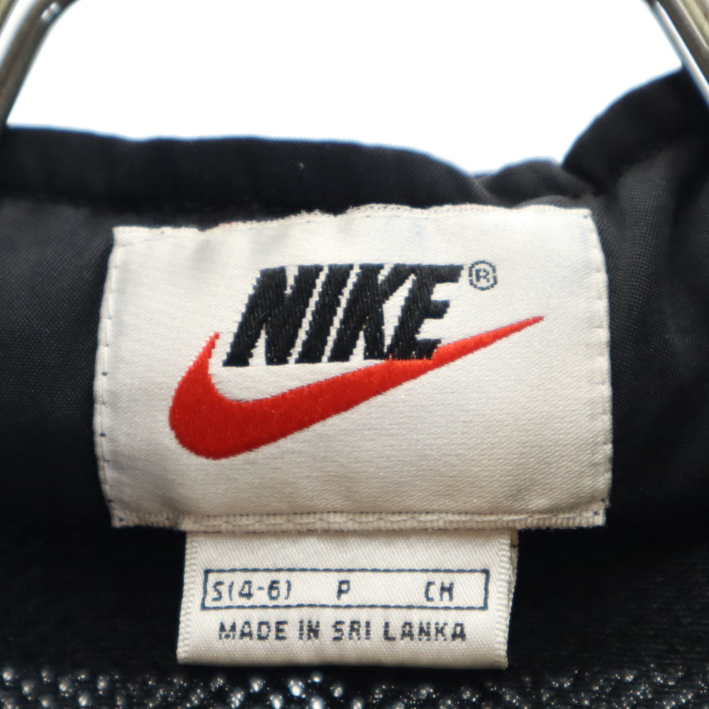 NIKE ナイキ 90s 00s 白タグ オールド トラックジャケット S チャコールブラック 裏メッシュ レディース