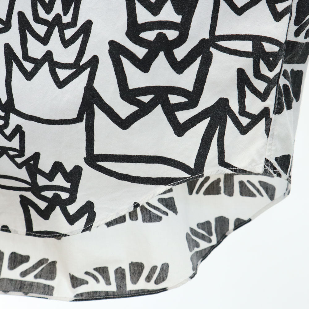 ブラックコムデギャルソン 2012年 日本製 総柄 長袖 シャツ XS ホワイト系 BLACK COMME des GARCONS メンズ