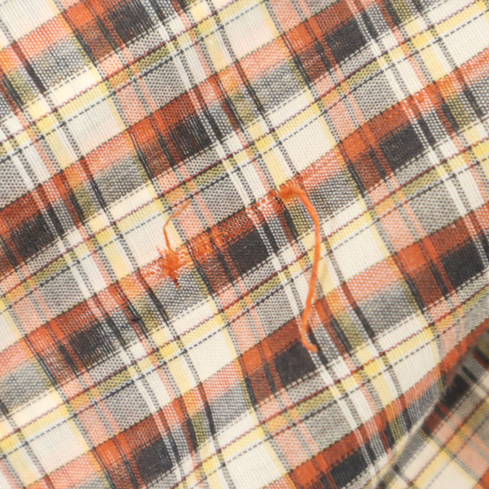 Levi's リーバイス 70s ヴィンテージ チェック柄 長袖 シャツ M ブラウン系 メンズ