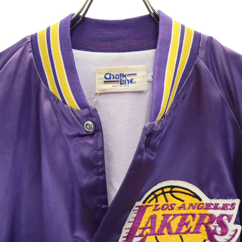 チョークライン 90s USA製 オールド スタジャン L パープル CHALK LINE JERZEES メンズ