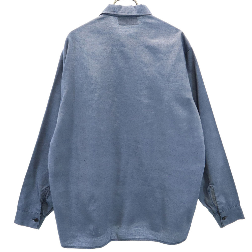 Fesutival 80s ヴィンテージ 長袖 シャツ M ブルー系 メンズ
