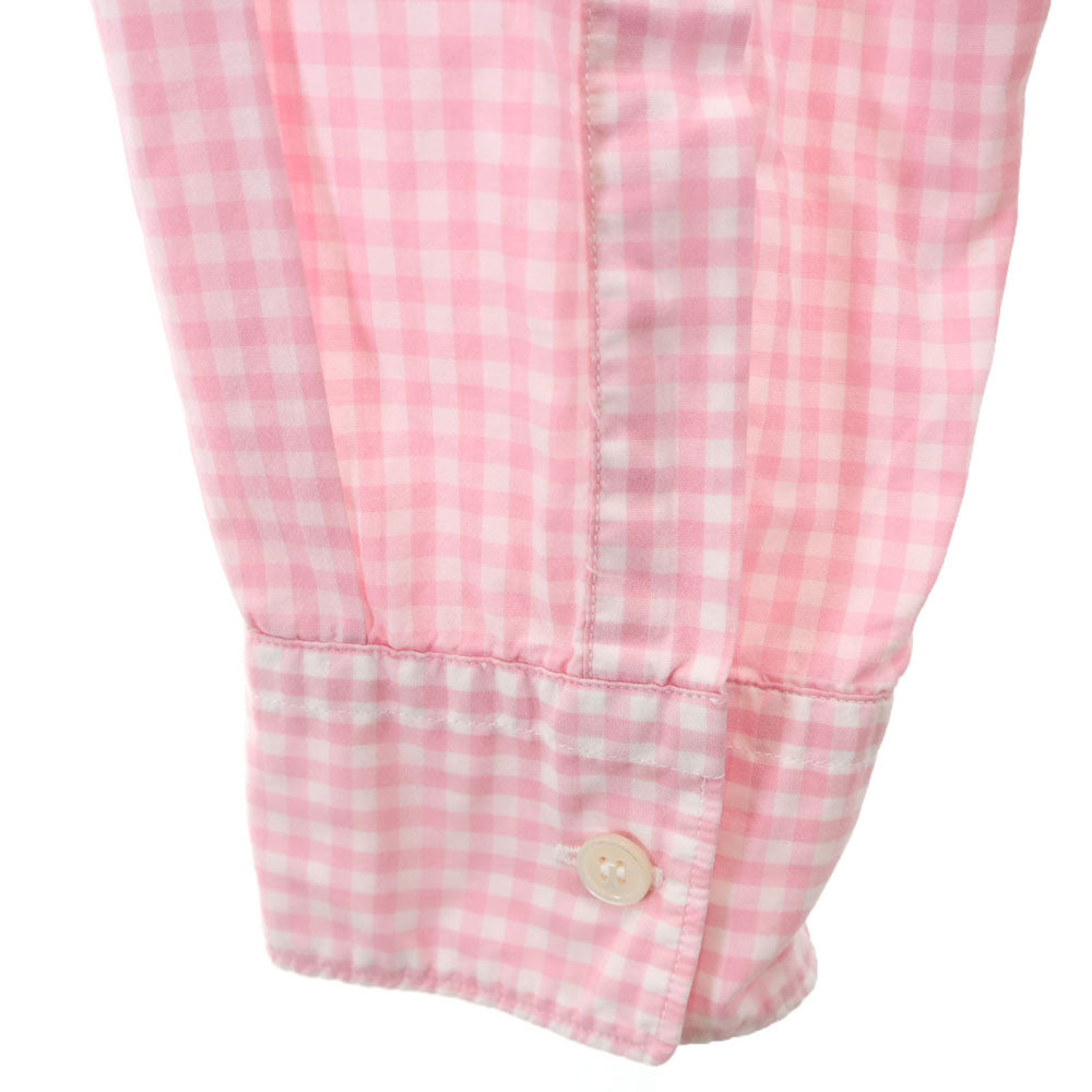 コムデギャルソンオム ギンガムチェック柄 長袖 シャツ S ピンク COMME des GARCONS HOMME メンズ